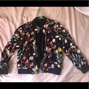 Black floral jacket